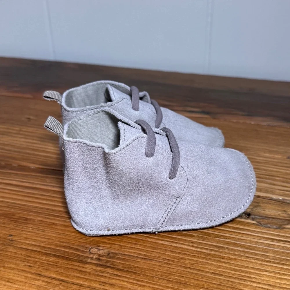 Baby Gap Suede Desert Boot Infant 6-12M Tahitian Pearl Gray Chukka Booties